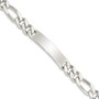 Sterling Silver 7.5inch Polished Engraveable Figaro Link ID Bracelet