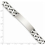 Sterling Silver 7.5inch Engraveable Antiqued Curb Link ID Bracelet