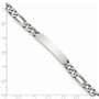 Sterling Silver 7inch Engraveable Antiqued Figaro Link ID Bracelet