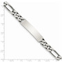 Sterling Silver 7inch Engraveable Antiqued Figaro Link ID Bracelet