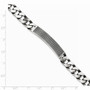 Sterling Silver Antiqued Satin ID Link Bracelet