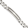 Sterling Silver Antiqued Satin ID Link Bracelet