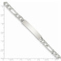 Sterling Silver Polished Engraveable Figaro Link ID Bracelet