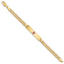 14K Medical Red Enamel Curb Link ID Bracecet