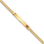 14K Medical Red Enamel Curb Link ID Bracecet