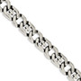 Stainless Steel Polished Link w/Crosses 8.5in Bracelet