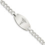Sterling Silver Medical Jewelry Curb Link Bracelet