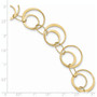 14k Yellow Gold Fancy Circle Link Bracelet