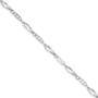 14k White Gold 7in Polished Fancy Link Bracelet