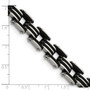 Stainless Steel Black Rubber 8.25in Bracelet