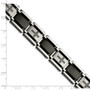 Stainless Steel Black IP-plated & 1/4ct. Diamond 8.75in Bracelet