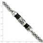 Stainless Steel Moveable Pieces Antiqued 8.25in Bracelet