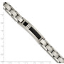 Titanium/14K Polished/Brushed w/Black Onyx 0.05ct. tw dia 8in Bracelet