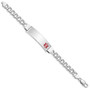 Sterling Silver Rhodium-plated Medical ID Curb Link Bracelet