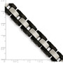 Stainless Steel Black IP-plated Brushed Bracelet