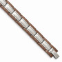Stainless Steel Brown IP-plated 8.75in Bracelet