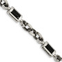 Stainless Steel Black-plated 8.5in Bracelet