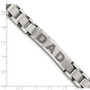 Stainless Steel Brushed & Polished Dad Bracelet