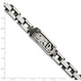 Stainless Steel Polished & Textured Dad Bracelet