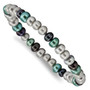 Grey/Teal/Black FW Cultured 6-7mm Pearl Stretch Bracelet