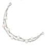 Sterling Silver Polished FW Cultured Pearl Bracelet