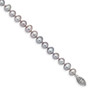 Sterling Silver Rhodium 6-7mm Grey FWC Pearl Bracelet