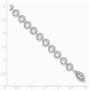 Sterling Silver Rhodium 6-7mm Grey FWC Pearl Bracelet