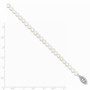 Sterling Silver Rhodium 4-5mm White FWC Pearl Bracelet