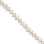 Sterling Silver Rhodium 4-5mm White FWC Pearl Bracelet