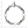 Sterling Silver w/14k FW Cultured Pearl Bracelet