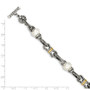 Sterling Silver w/14k 10-10.5mm FW Cultured Pearl Bracelet
