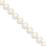 14k 10-11mm White Near Round Freshwater Cultured Pearl Bracelet