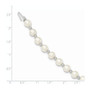 14k White Gold 6-7mm White Near Round FW Cultured Pearl Bead Bracelet