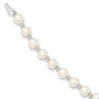 14k White Gold 6-7mm White Near Round FW Cultured Pearl Bead Bracelet