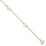 14K Madi K 5-6mm Pink Round FWC Pearl 3-station Bracelet