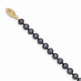 14k 5-6mm Black Near Round Freshwater Cultured Pearl Bracelet