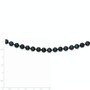 14k White Gold 7-8mm Round Black Saltwater Akoya Cultured Pearl Bracelet