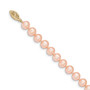 14k 7-8mm Pink Near Round Freshwater Cultured Pearl Bracelet