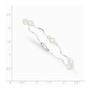 Sterling Silver Rhod-plated 3-6mm FWC Pearl Bracelet