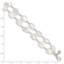 Sterling Silver 2-Strand FW Cultured Pearl 8.5in Bracelet
