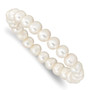 8-9mm White Freshwater Cultured Pearl Stretch Bracelet