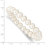 8-9mm White Freshwater Cultured Pearl Stretch Bracelet