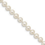 Sterling Silver Rhodium 6-7mm White Freshwater Cultured Pearl Bracelet