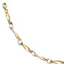 Leslies 14k Two-tone Diamond-cut Bracelet