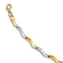 Leslie's 10K Gold w/Rhodium D/C Bracelet