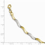 Leslie's 10K Gold w/Rhodium D/C Bracelet