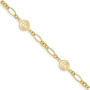 14k Oval & Circles Design Bracelet