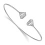 14k White Gold Diamond Flexible Bangle