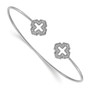 14k White Gold Diamond Flexible Bangle