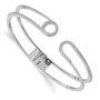 14k White Gold Diamond Safety Pin Spring Bracelet